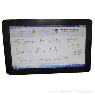 10 Points Usb Multi Touch Lcd Monitor 21.5 Inch With Table Stand Black / White